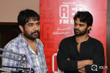 Sai Dharam Tej and YVS Chowdary at Red FM